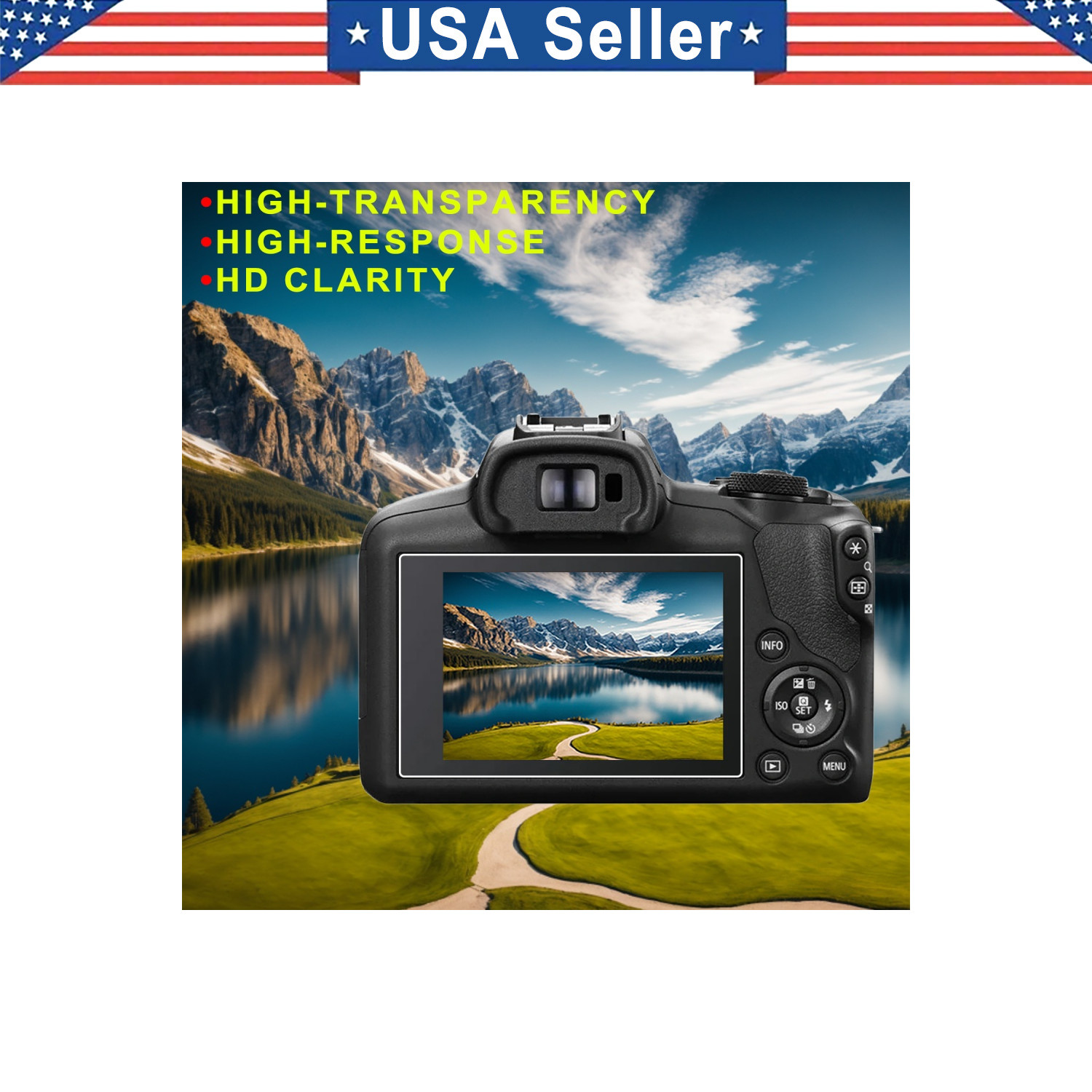 2PK Tempered Glass Protector For Canon EOS R100 Rebel T7 T6 T5 RP/2000D