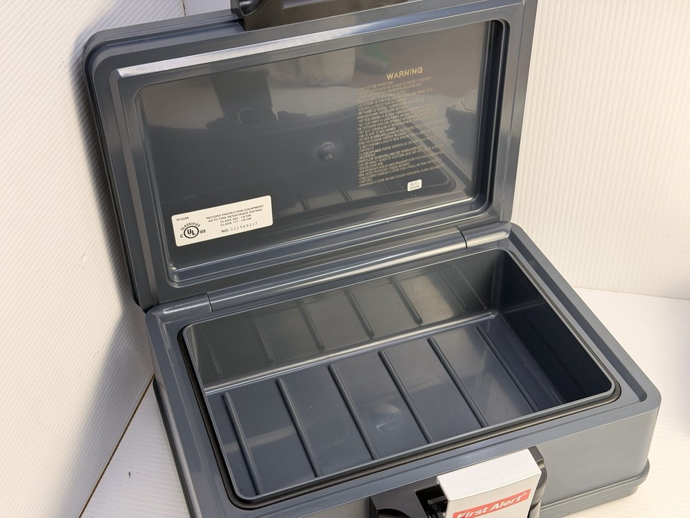 First Alert Locking Fire Resistant Waterproof Document Chest Safe w/ Key