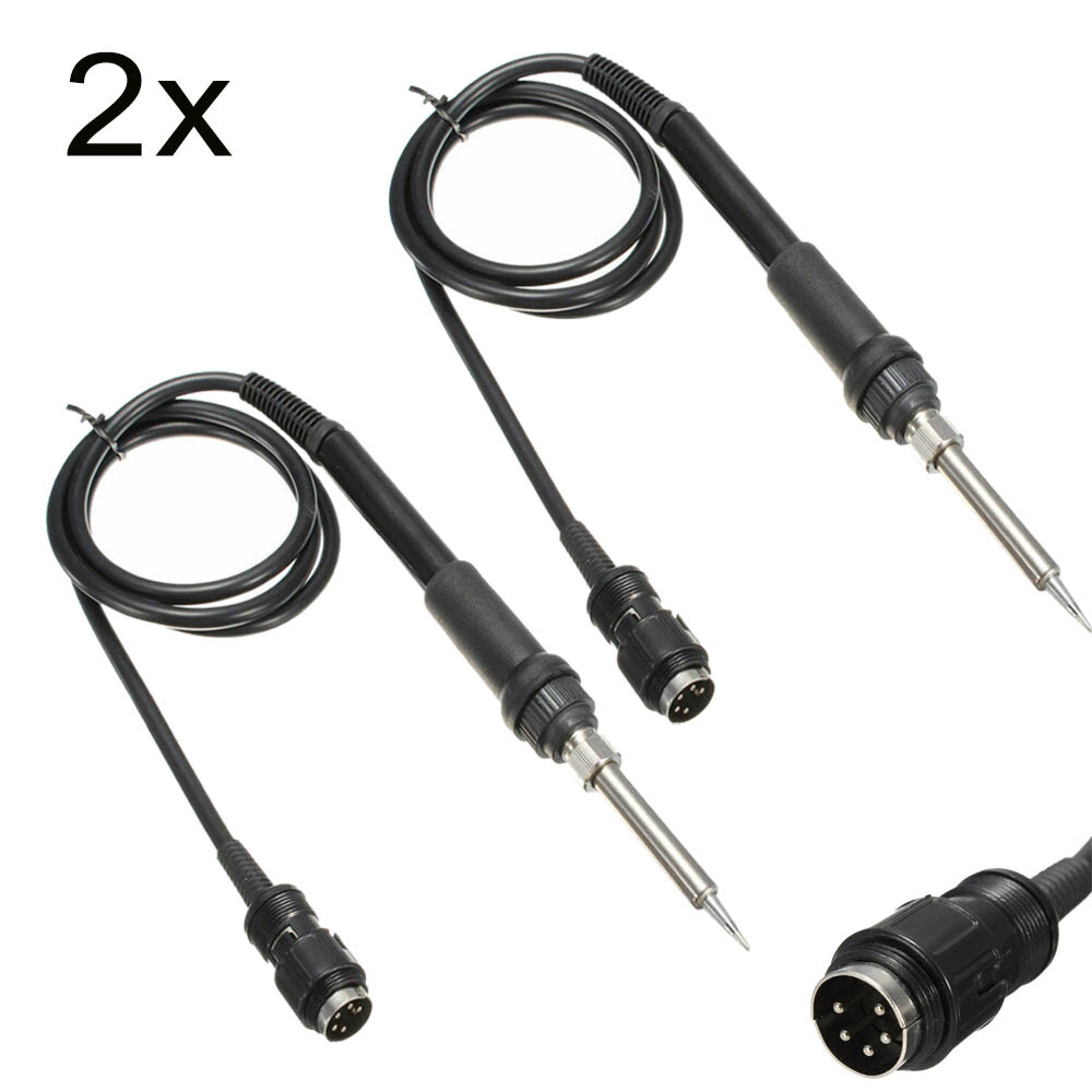 2pcs For HAKKO IND008 907 ESD 936 Soldering Station Iron Handle 5-Pin Hole 24V