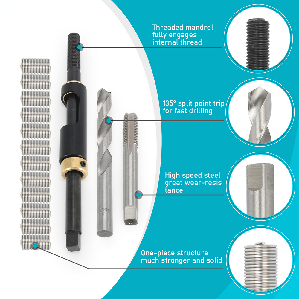 M11x1.5 Head Bolt Thread Repair Kit 35119s For Honda Toyota Hyundai Kia Isuzu