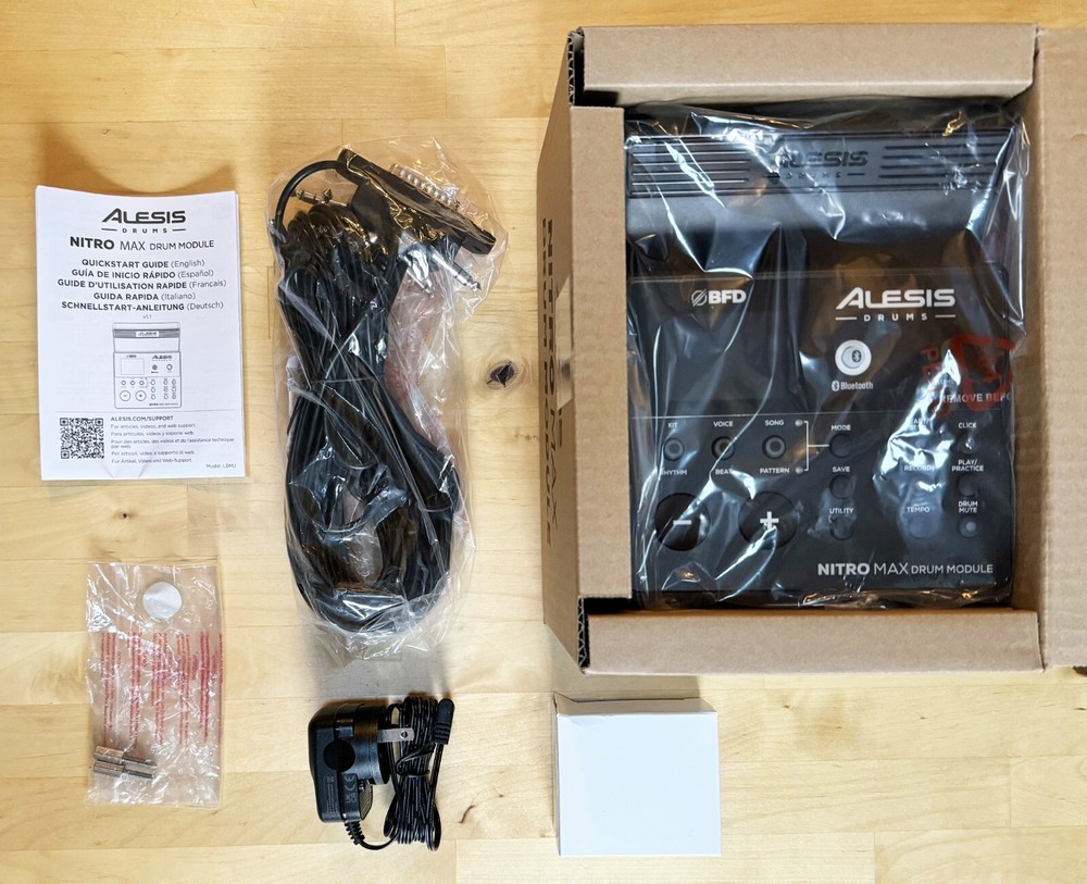 NEW Alesis NITRO MAX Drum Module w Cable Snake/Power Adapter - Machine Brain