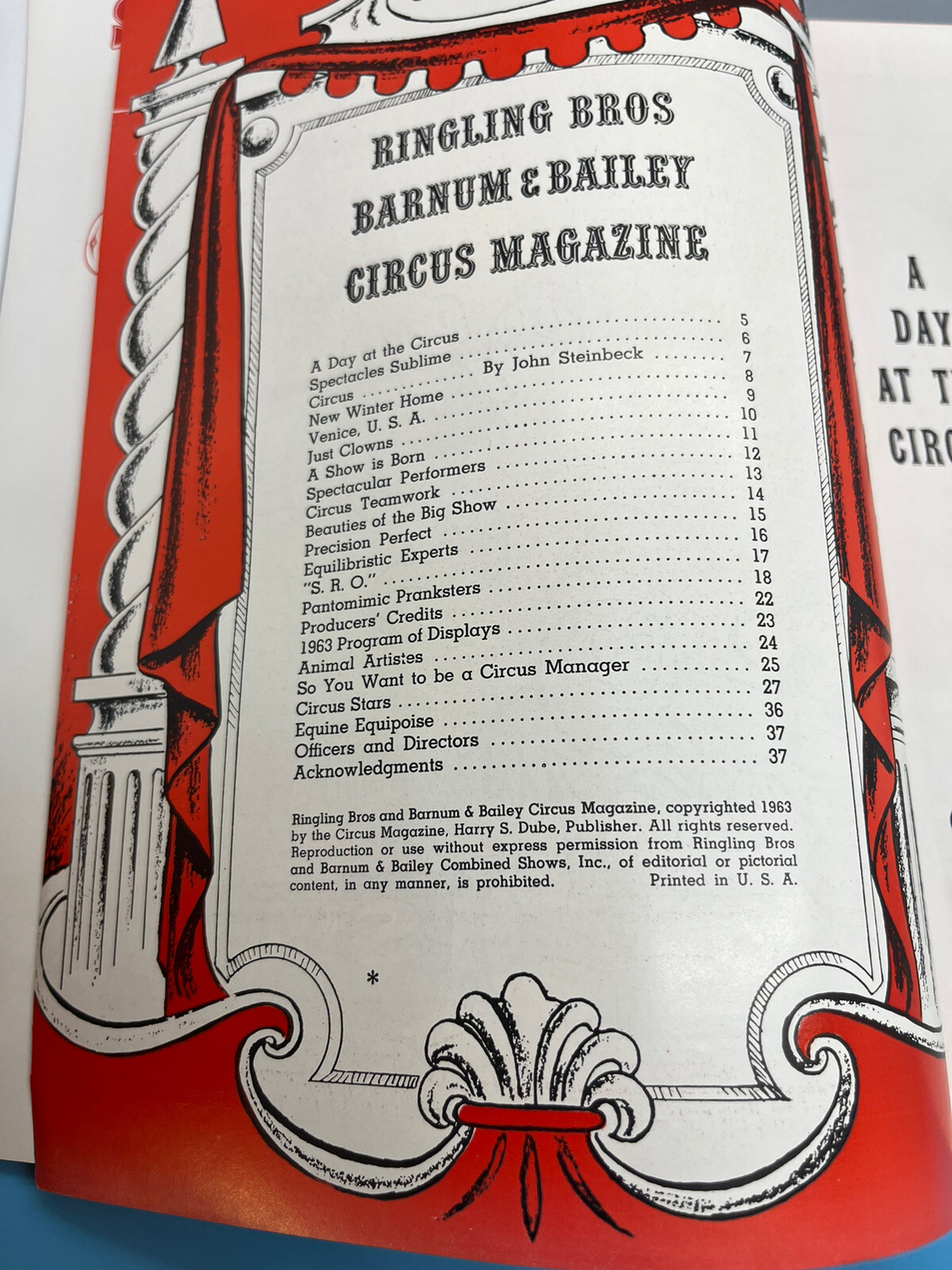 Ringling Brothers and Barnum Bailey Souvenir Program 1963 Historic Collectible!