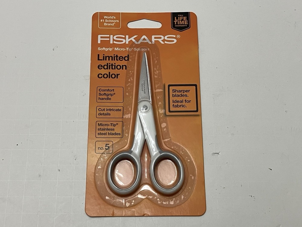 Fiskars SoftGrip Micro-Tip Scissors Limited Edition Color No 5 Sharp Stainless N