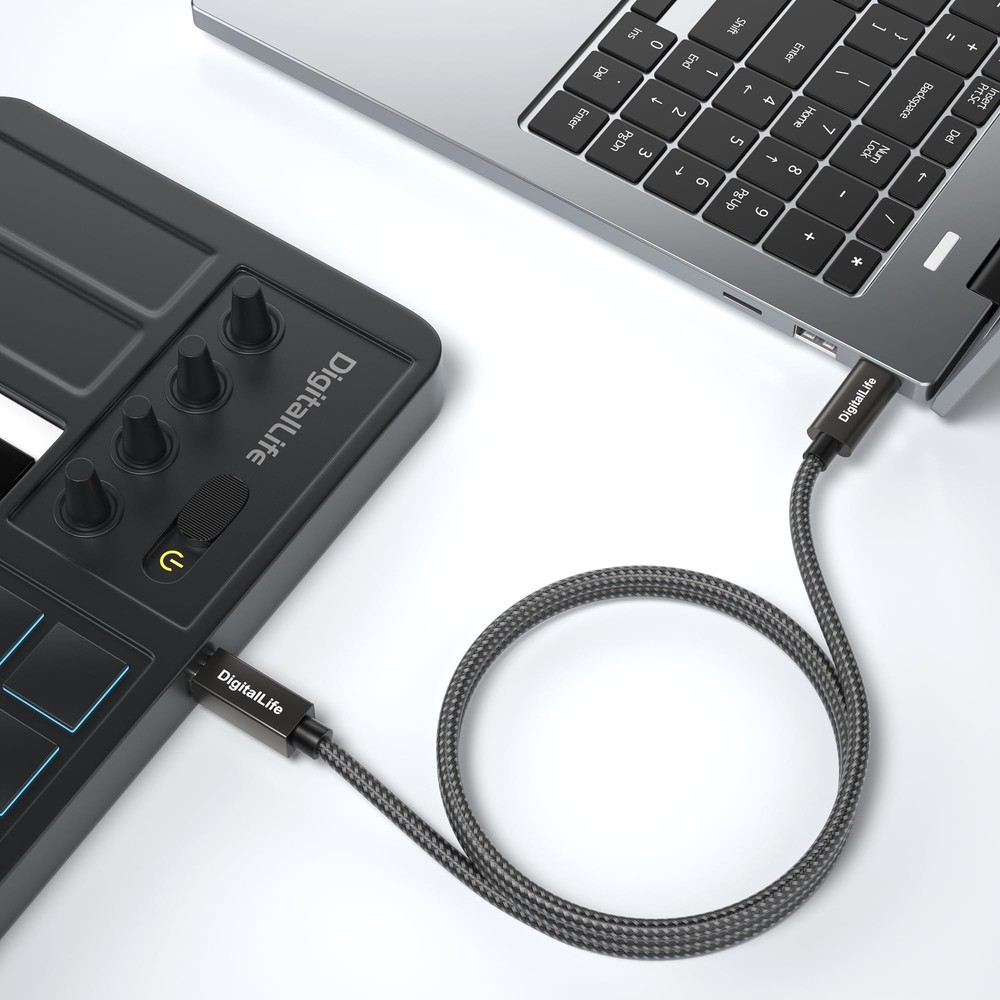 DigitalLife 2m USB Type C to B MIDI Interface Converter Cable, Compatible wit...