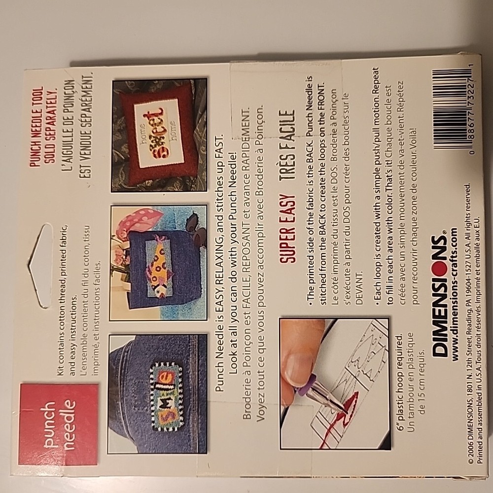 Dimensions "Talll Flowers" Punch Needle Kit #73227 NEW