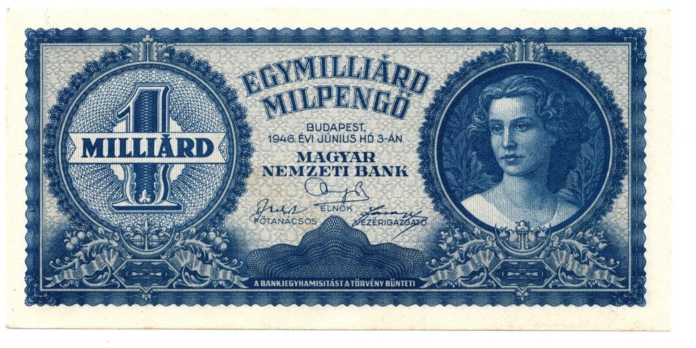 Hungary - Egymilliard Milpengo Note - 1946 - P131 - Uncirc.