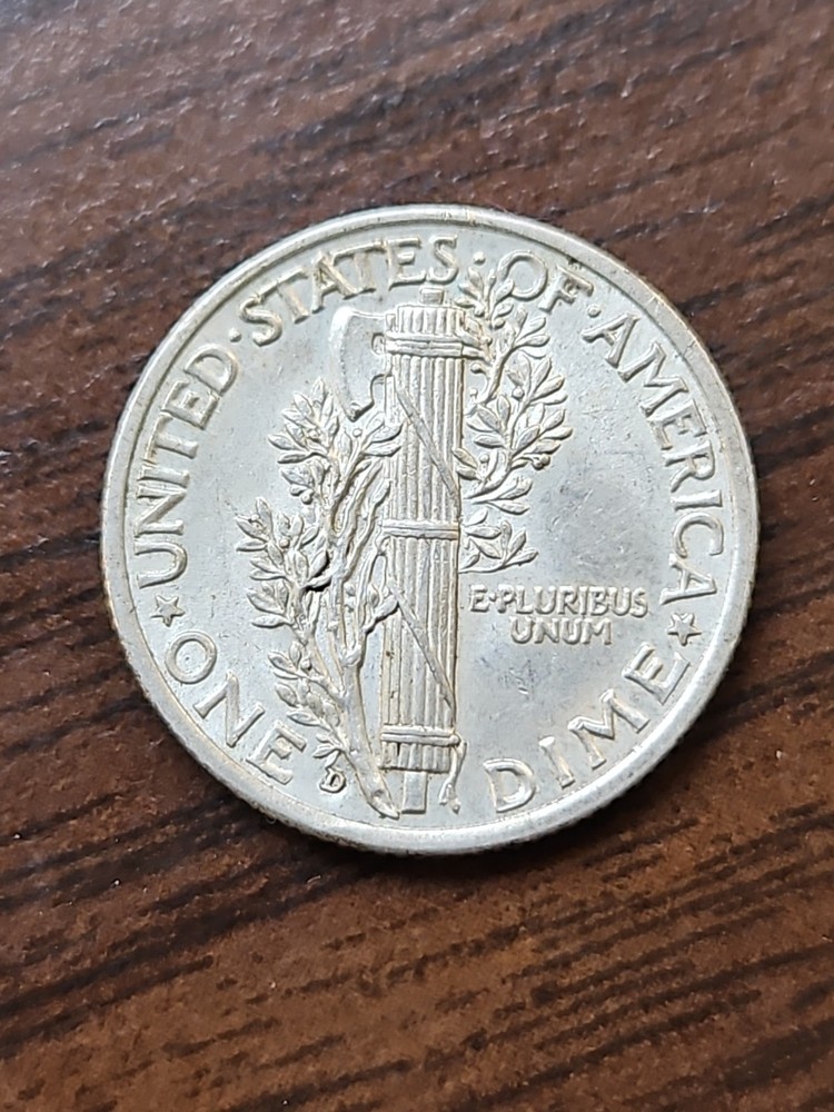 1937 D Silver Mercury Dime