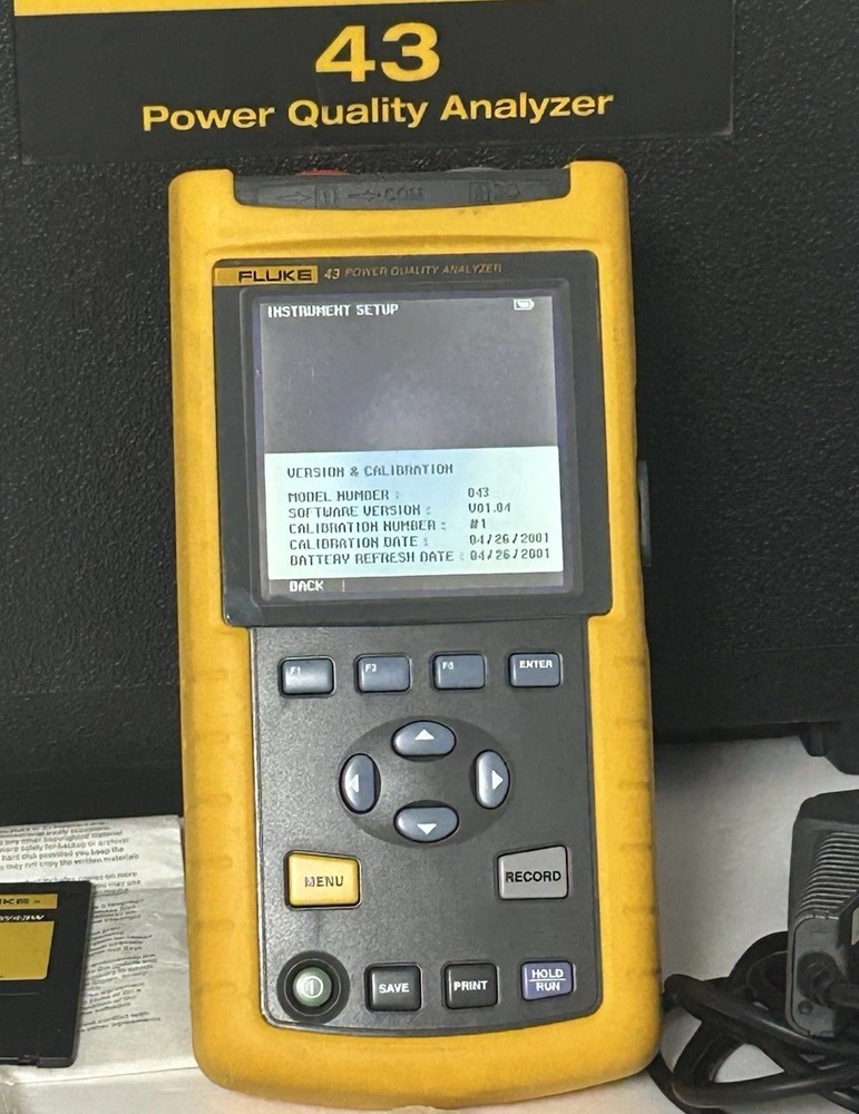 Fluke 43 Power Quality Analyzer Maintain power systems, troubleshoot problems