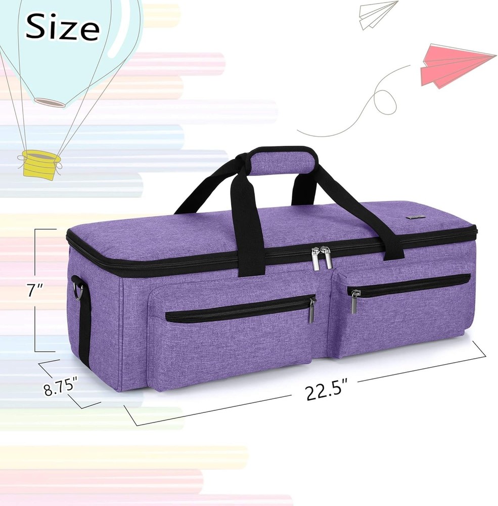 Protective Nylon Tote for Cricut Maker & Silhouette with Multiple Compartments