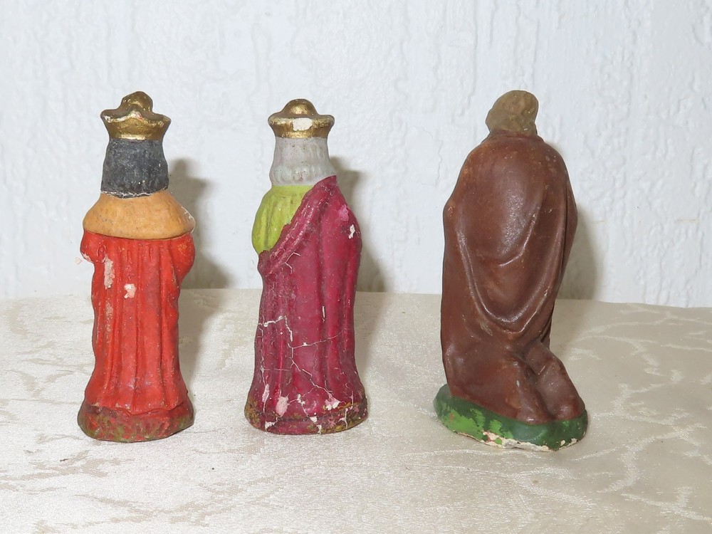 Assembly Paper Mache Nativity Figures! Quantity: 3 Pieces