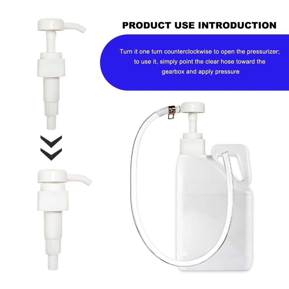 NYTKL Fluid Pump for Quart Bottles, 4cc Per Stroke Hand Pumps White