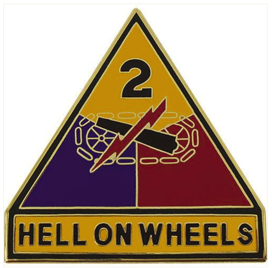Vanguard ARMY COMBAT SERVICE IDENTIFICATION BADGE (CSIB) SECOND ARMORED DIVISION