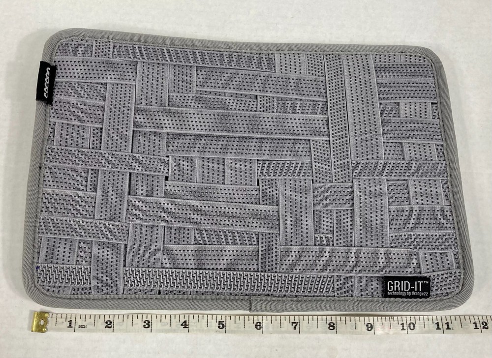Luggage Accessory Organizer Overlapping Grid Gray