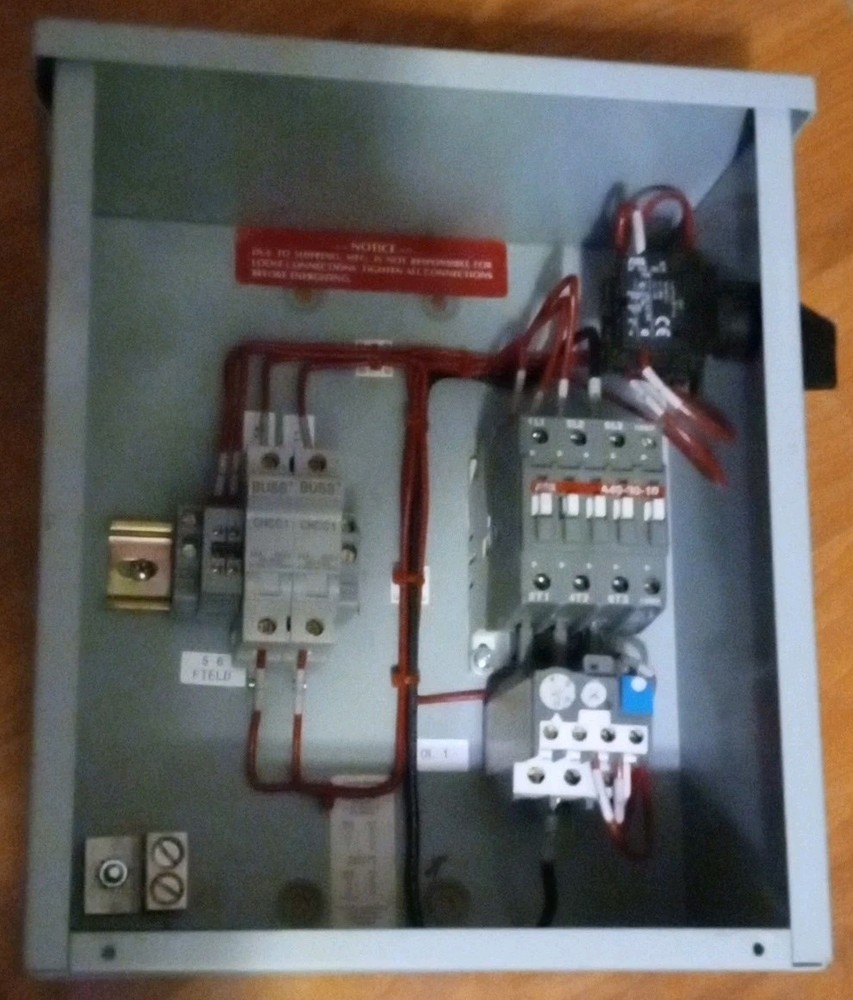 Wired Switch Contact Panel ABB A40-30-10 Thermal Overload Electrical Box Control