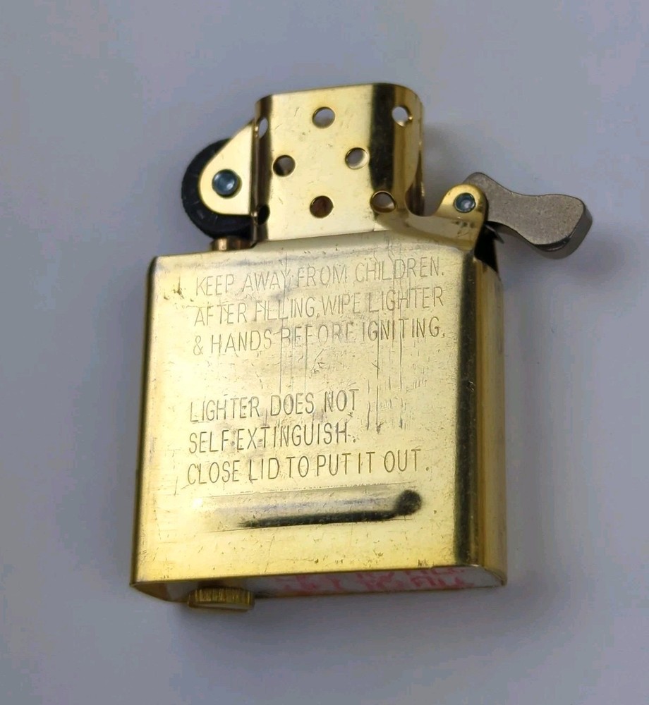ZIPPO Lighter INSERT - BRASS Plated REPLACEMENT (No Outer Case) Year=2025, NEW