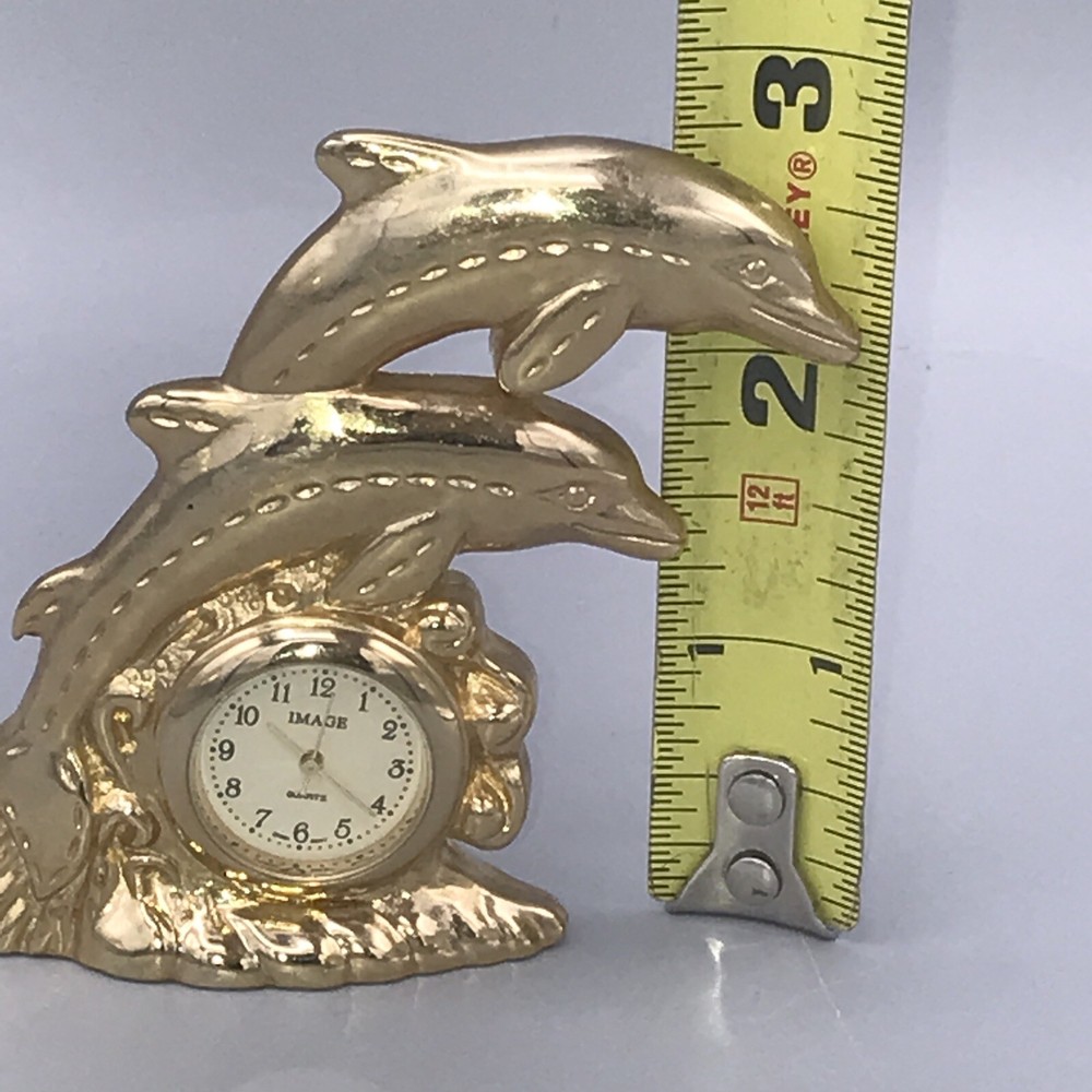 Novelty Miniature Dolphin Clock. WORKS. NEW BATTERY