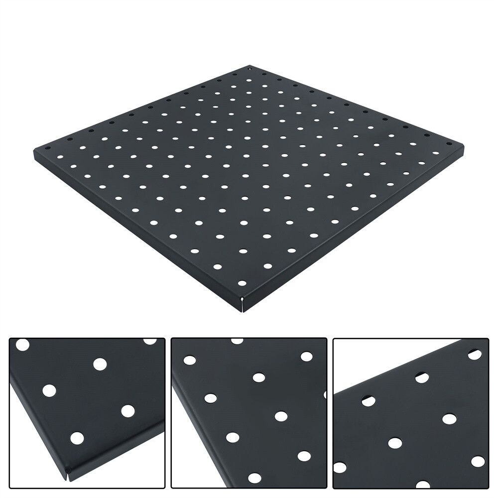 4 Pack Metal Pegboards Black Peg Boards Wall Organizer Panel Storage Hanger Tool