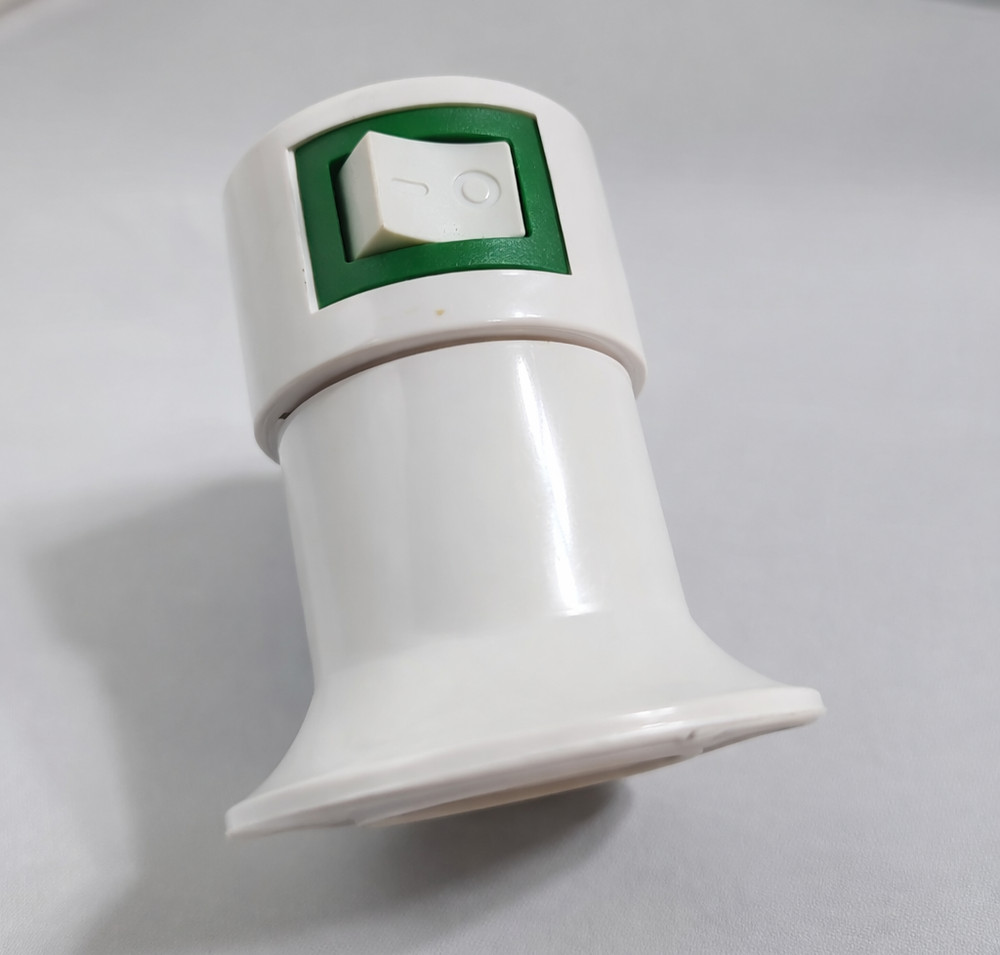 2 Pack POWTECH Plug-In Lamp Socket with Switch Light Bulb Holder Adapter ON/Off