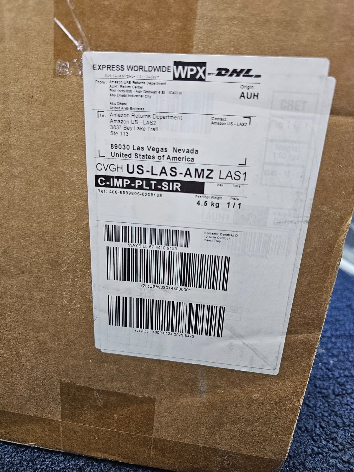 DYNATRAP DT1130SR: 1/2 Acre LED Mosquito And Flying Insect Trap 120V 60Hz 5.5W