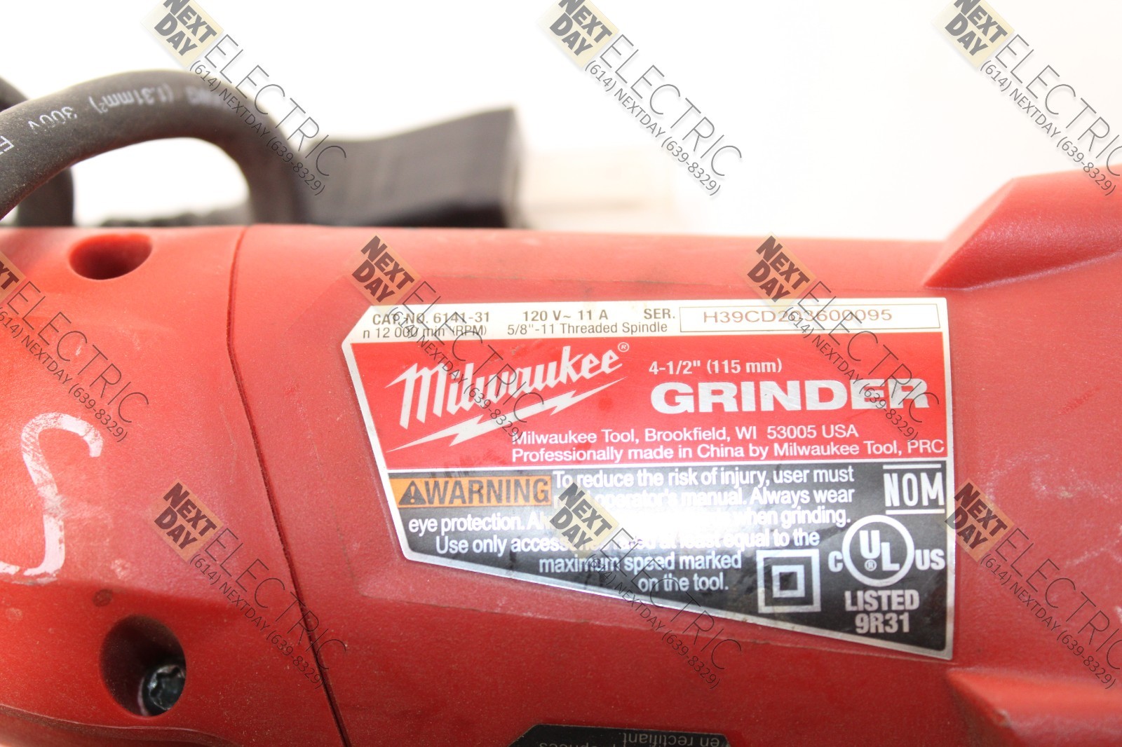 Milwaukee, 6141-31, 4.5" 4 1/2" Grinder 120v 11a (we think they are new)