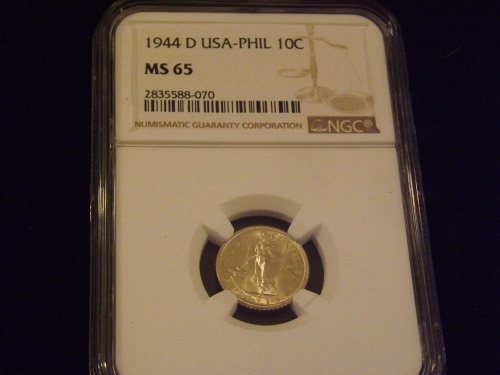 1944 D      10C             Philippines         NGC  65