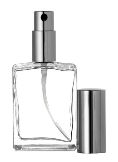 Perfume Cologne Atomizer Empty Refillable Glass Bottle Silver Sprayer 1/2oz 15ml