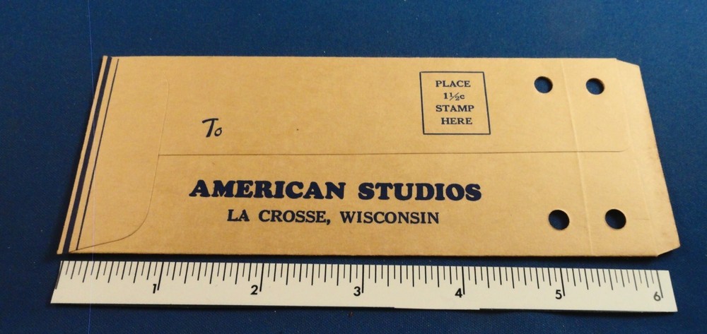 Photographic processing Lot: AMERICAN STUDIOS, La Crosse, Wisconsin