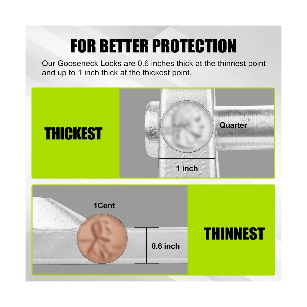 Gooseneck Trailer (Silver Gooseneck Lock+Keyed Lock)