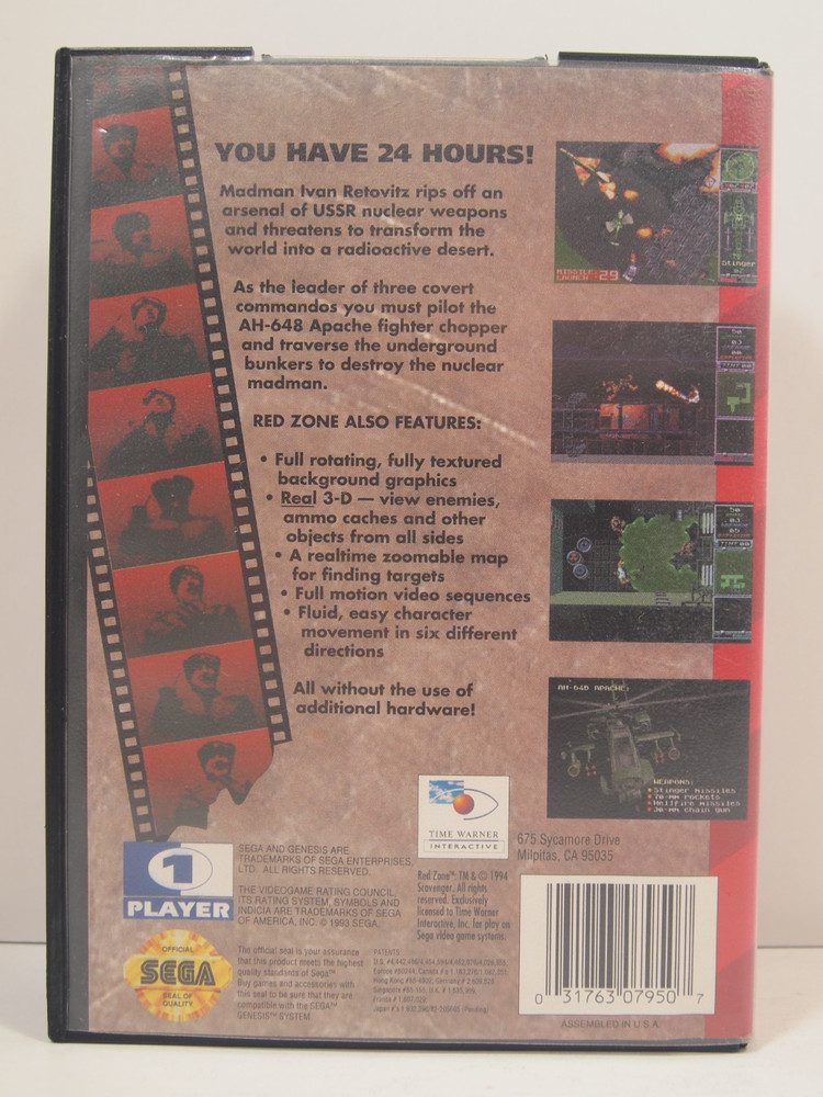 Red Zone Case (SEGA Genesis) Authentic BOX ONLY