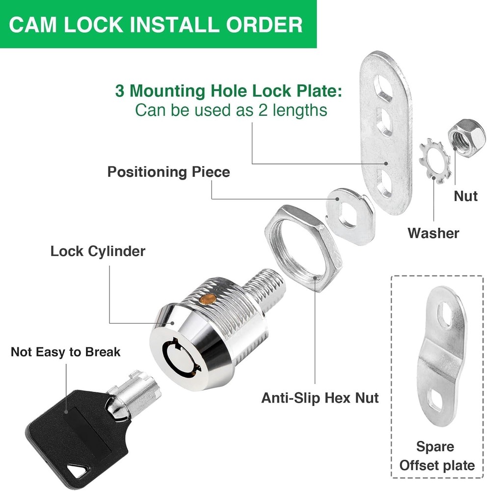 Tool Box Lock, 2 Pack Truck Tool Box Lock Replacement, Tool Box Locks with Keys