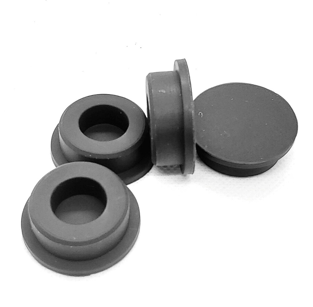 1" Hole Plugs Black Silicon Rubber Push In Compression Stem Solid Cover Seals