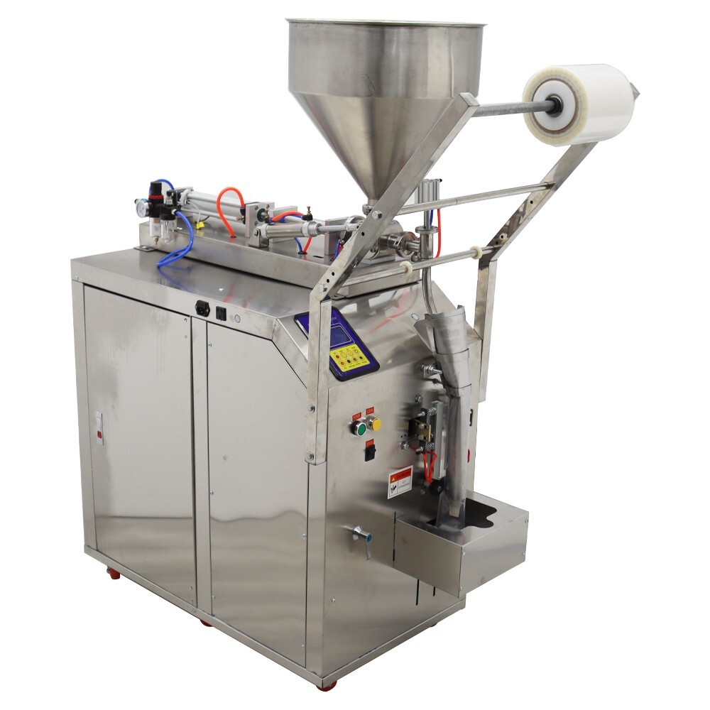 Auto Liquid Paste Fill Package Seal Machine Quantitative Filler w/Control Panel