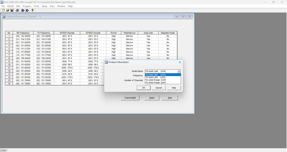 Kenwood KPG-160D v1.04 Programming Software for TK-2400, TK-3400