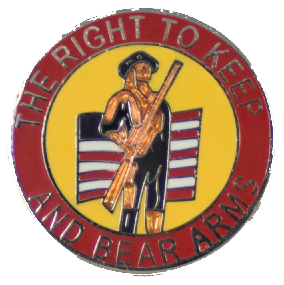 RIGHT TO KEEP & BEAR ARMS HAT PIN