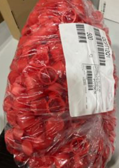 Caplugs CPT-12 CPT Series Plastic Center Pull-Tab Tapered Plug, 500 Pack