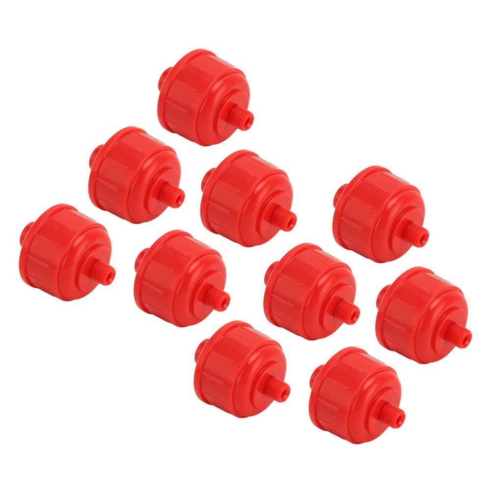 10PCS Disposable Spray Filter Red Wear Resistant 1/4in Thread Plastic