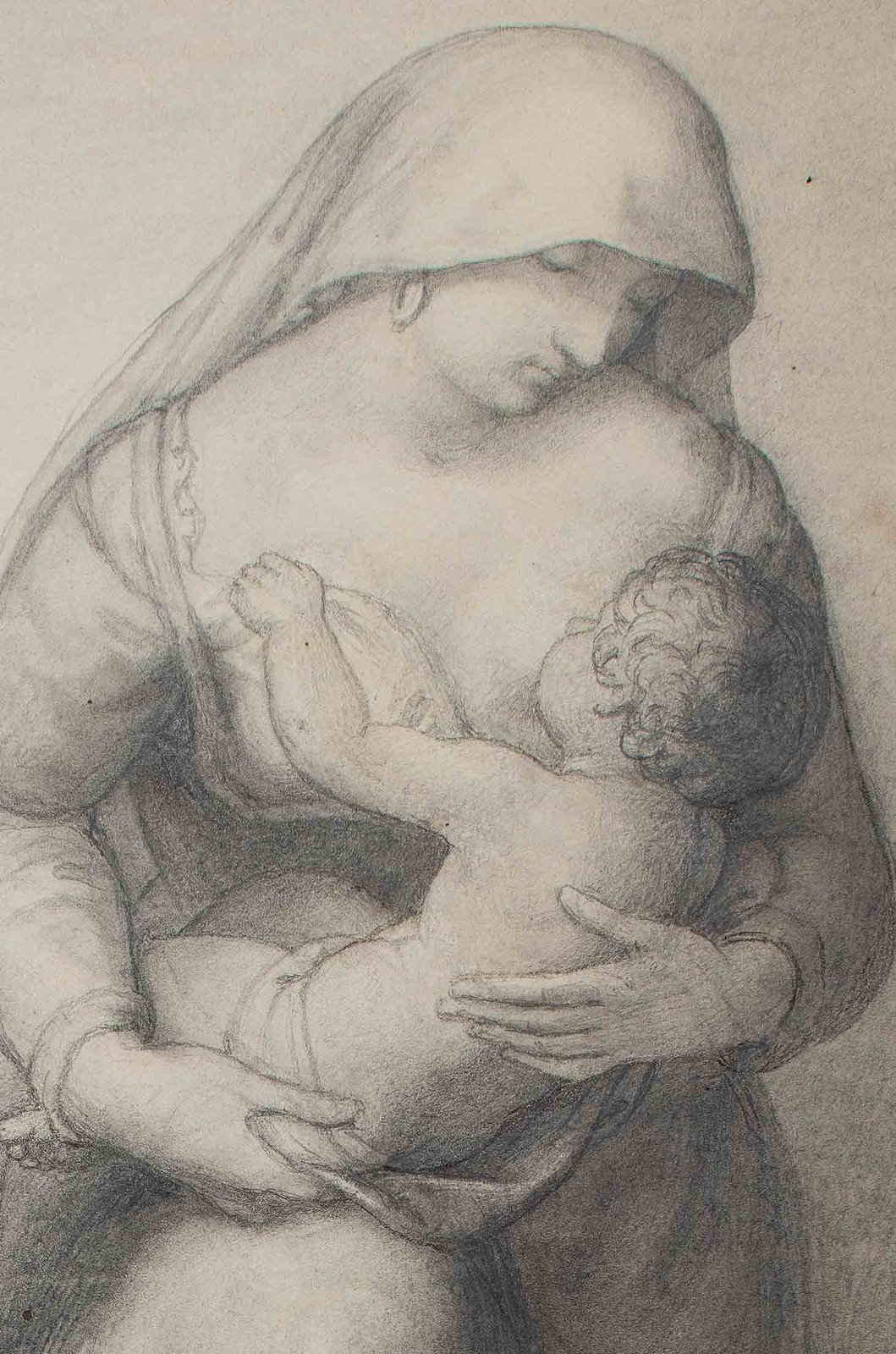 Mother Child Allegory Nazarene Classicism Johann Christian Lotsch Lead 1868