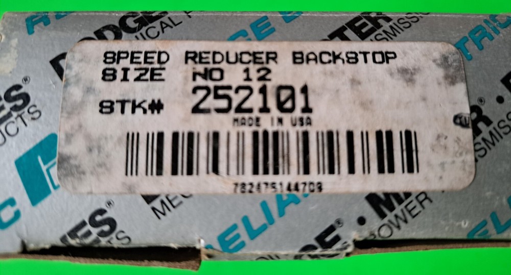 Dodge 252101 Speed Reducer Backstop, size 12 *NOS