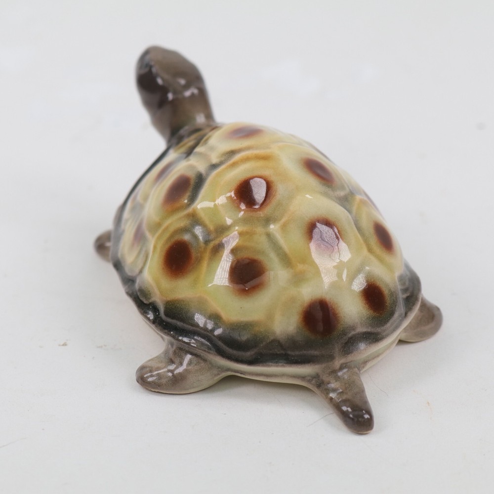 Tortoise Turtle Pottery Figurine Unknown Maker Maybe German MCM