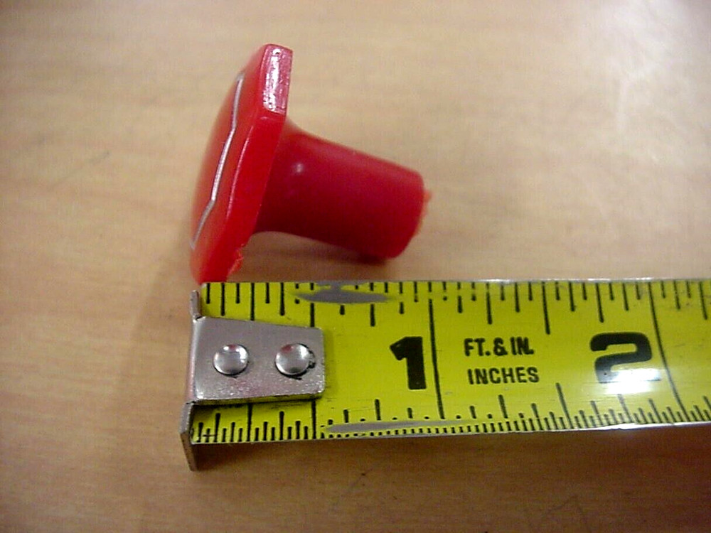 21 Knobs California Ware Art Deco Red & Chrome Plastic Drawer Pulls NOS In Box
