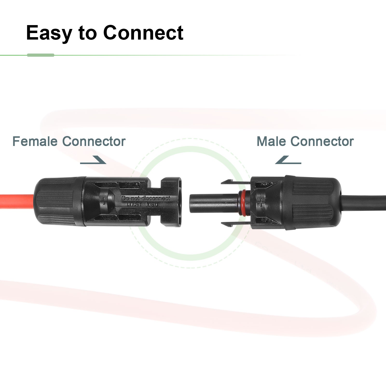 Solar Panel Wire 25ft 10AWG 6mm2 Solar Cable Tinned Copper Wire Black Red