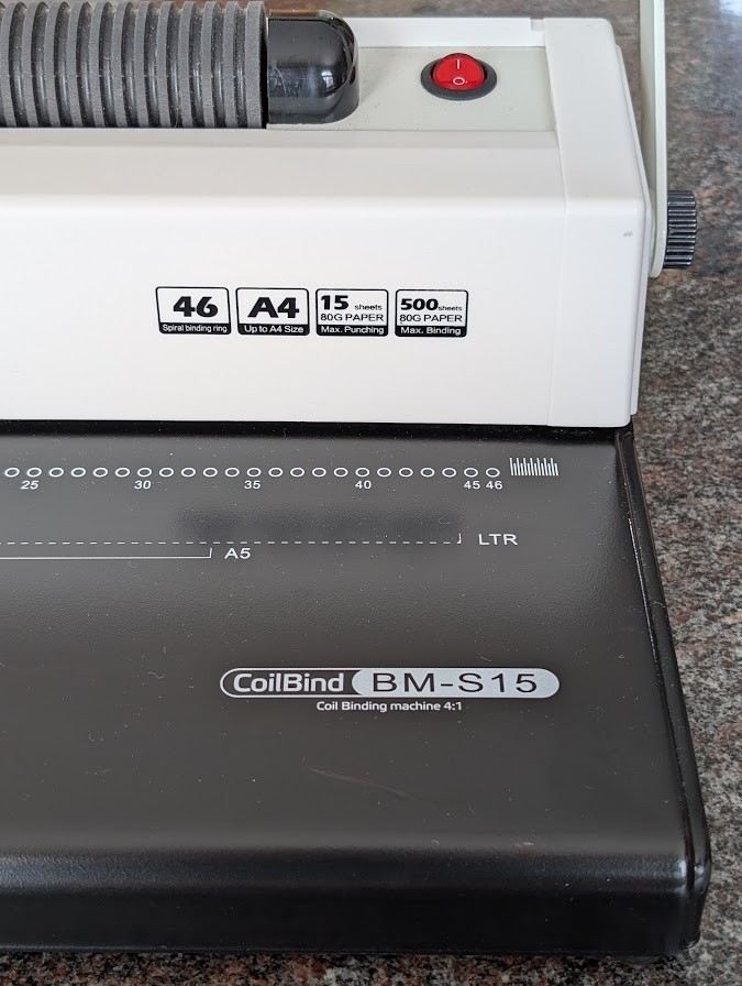 MAKEASY, Electronic Coil Spiral Binding Machine, With Manual Hole Punch, EUC