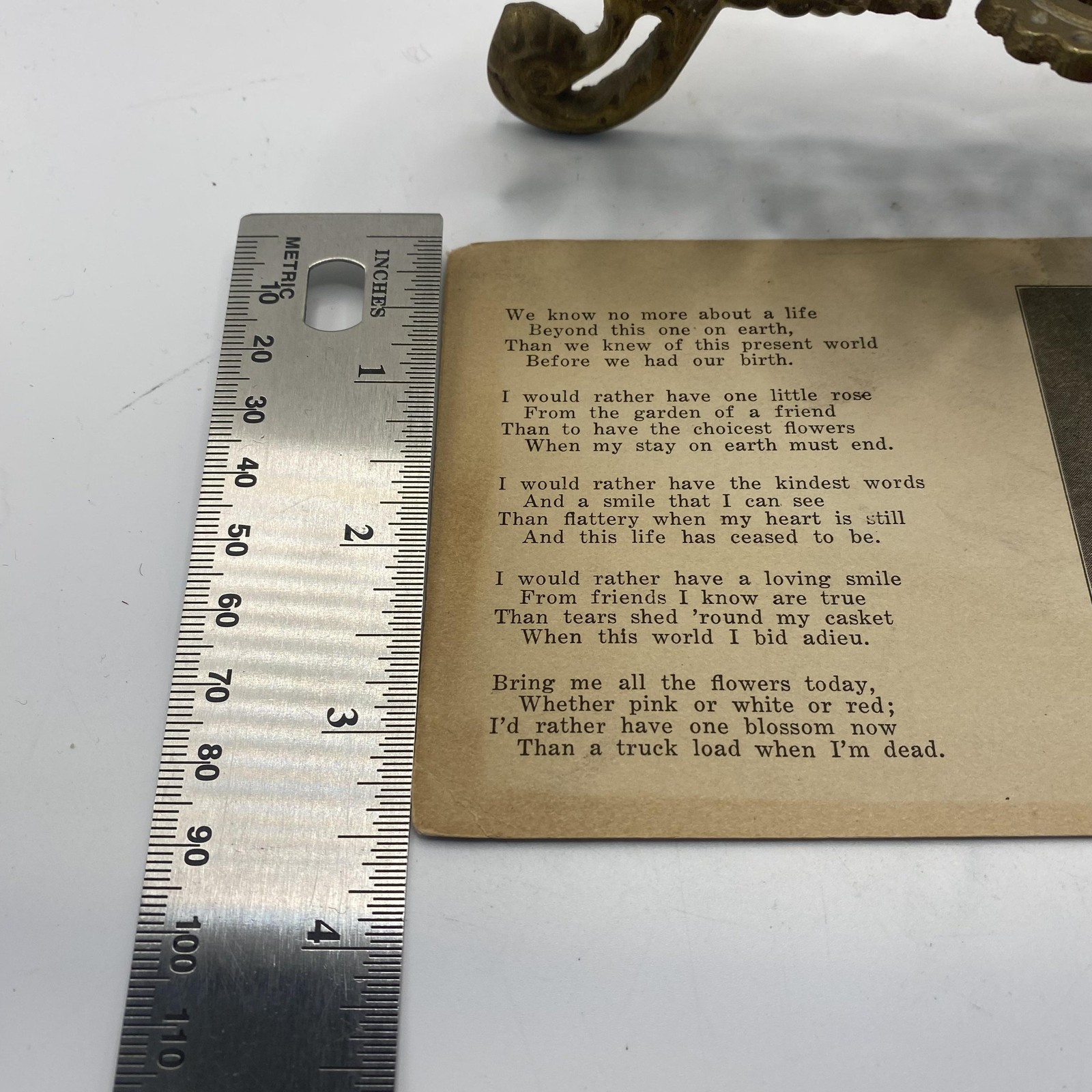 Vintage Old Jake Heater Christian Religious Poem Card Soldiers Home Richmond VA