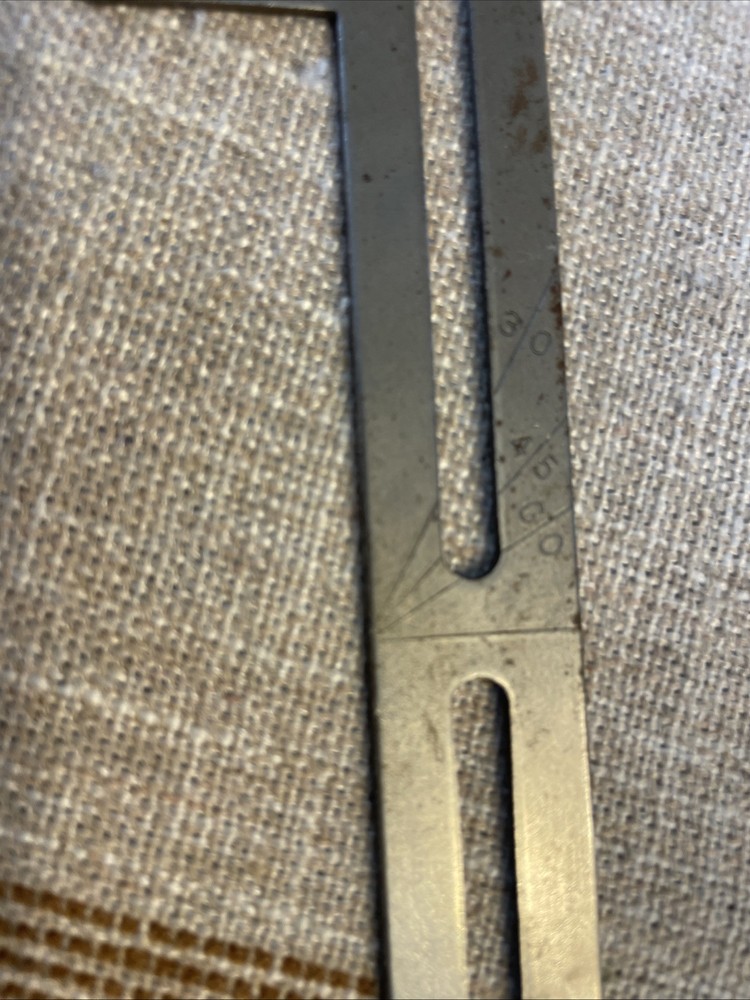 Vintage Bevel Ruler Part, Make Unknown Unmarked