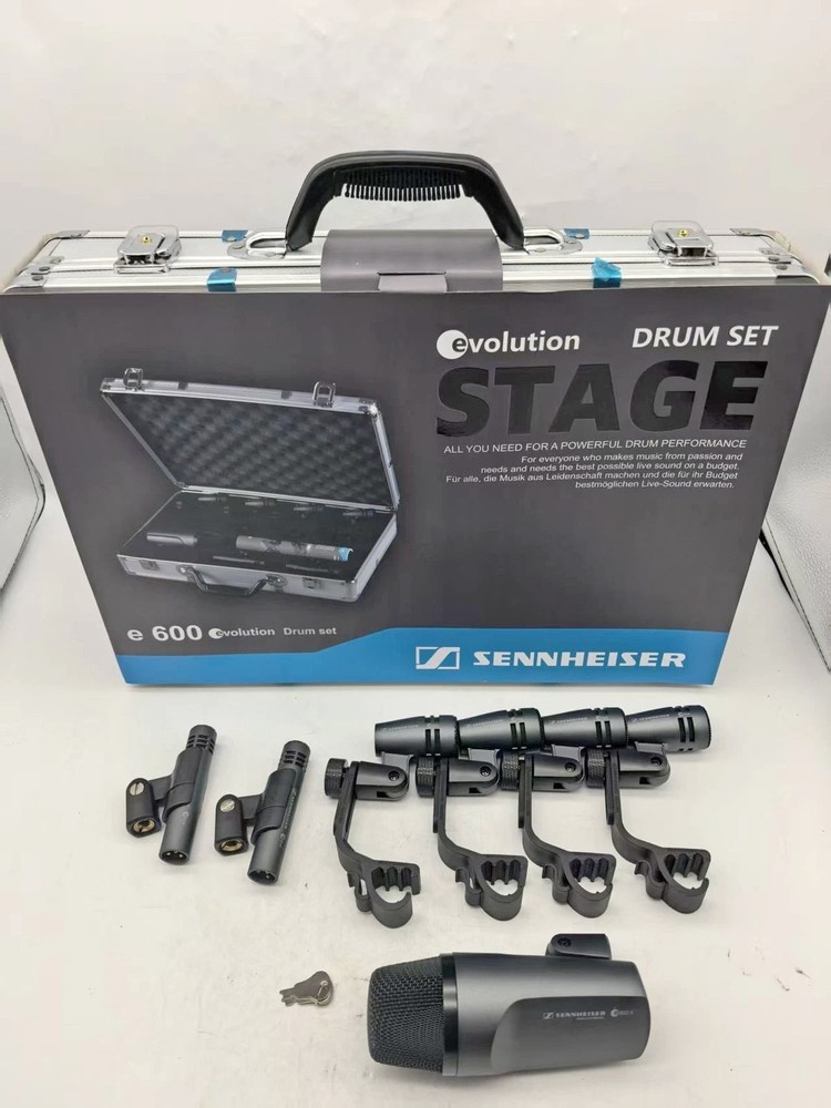 New Sennheiser Drum Kit 600 e600 Drum Mic Package with Case e602 e604 e614 US