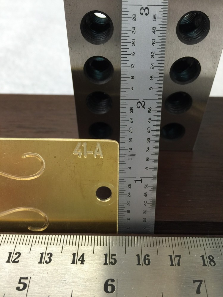 4 WAY SCROLL PATTERN SOLID BRASS ENGRAVING PLATE FOR NEW HERMES FONT