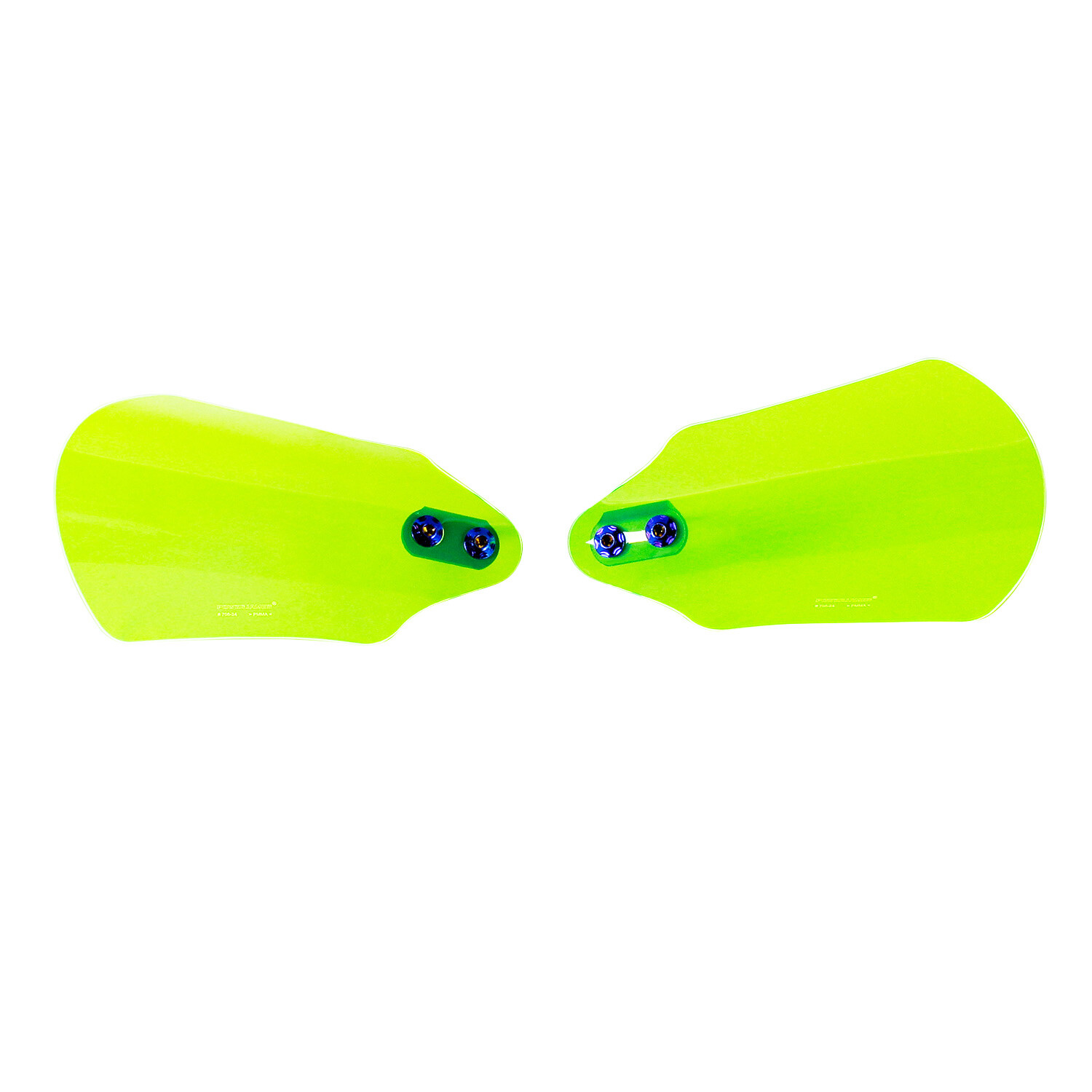 Transparent Green PMMA Acrylic Hand Grips Guard Air Deflector Fits Harley FLH FL