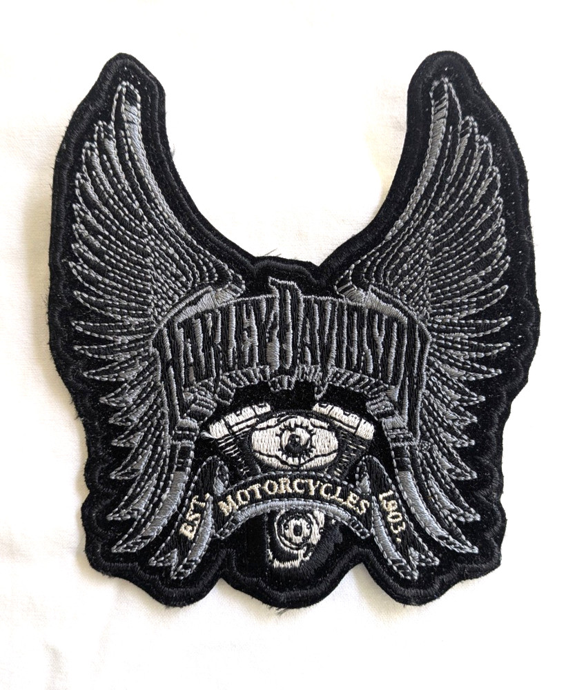 Harley Davidson Patch Wing Engine