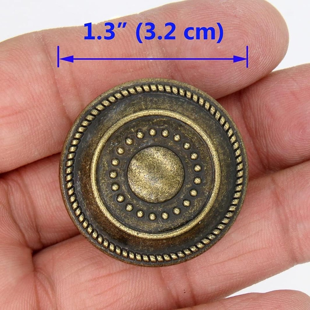 8 Vintage Antique Brass Drawer Knobs