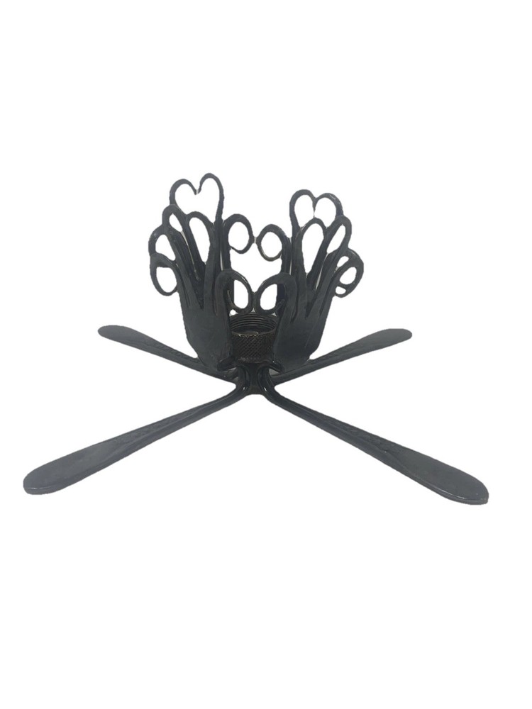 Custom 4 Fork Art Candle Holder